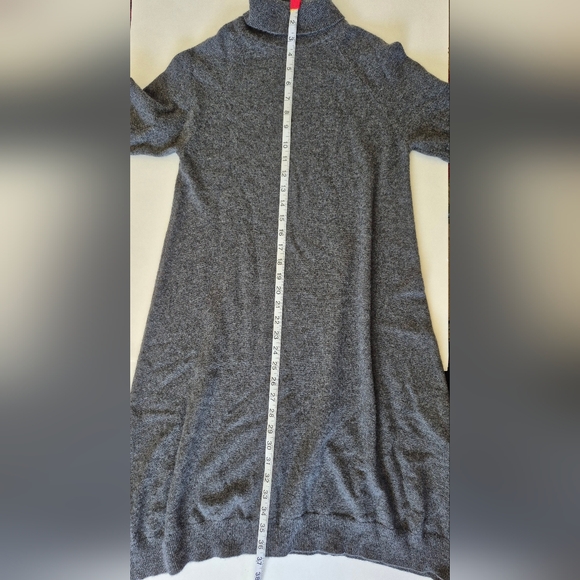 Anthro|Moth Sweater Dress 100% Cashmere Gray Turtle Neck Long Sleeve Size XS - Picture 7 of 8
